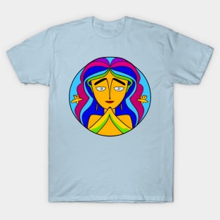 Vibrant 70s Style Planet Earth Spirit Mother Gaia (MD23ERD008) T-Shirt